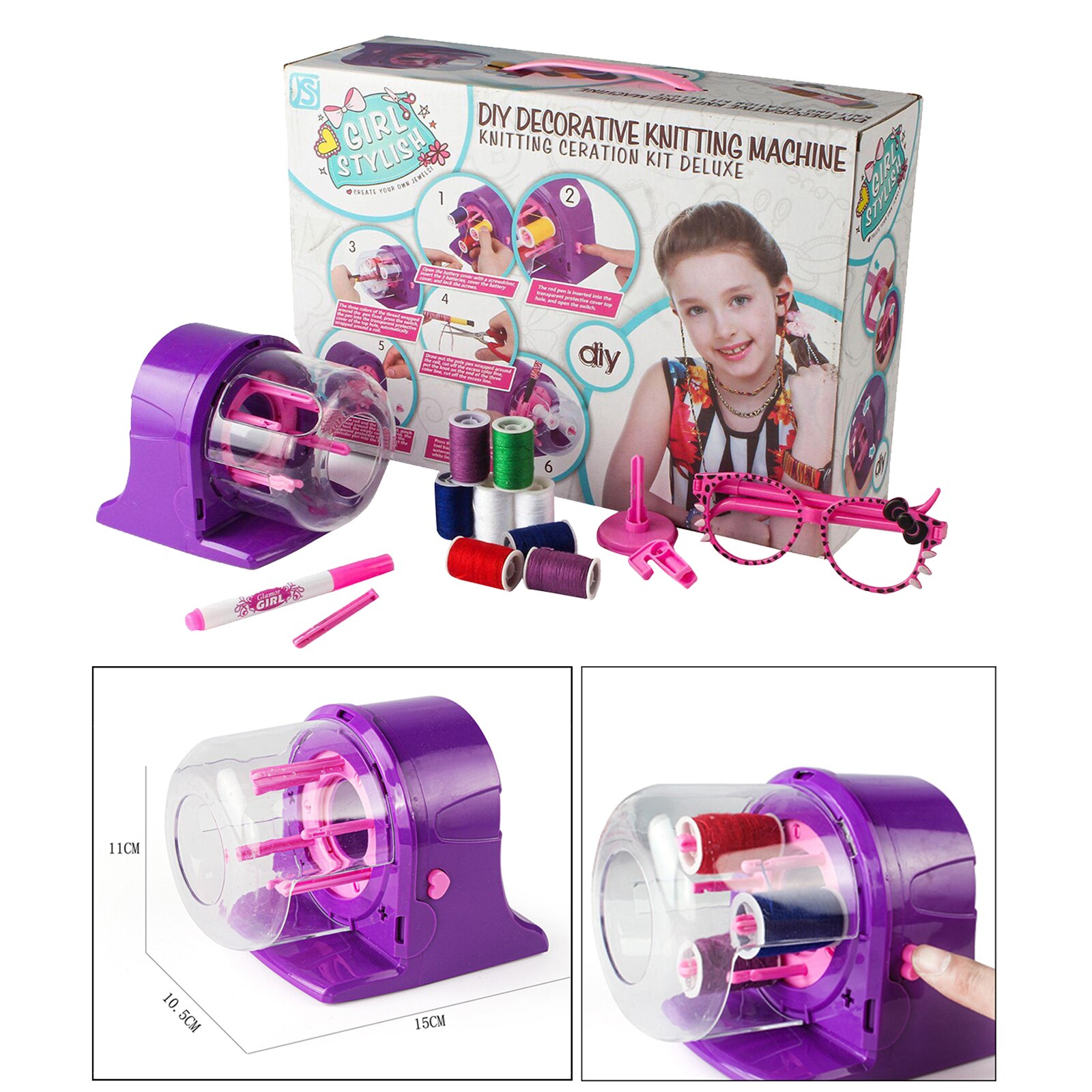 Automatic Knitting Machine Thread Rope Knitting Weaving Braider Maker