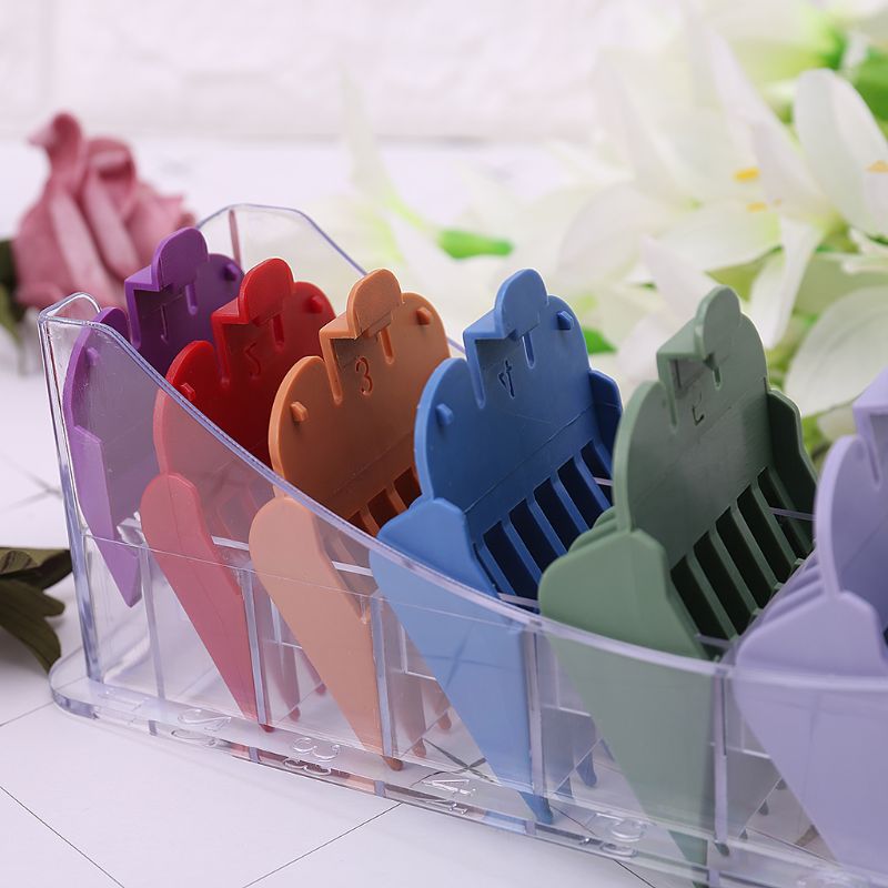 8P Universal Hair Clipper Limit Comb Guide Attachment Size Barber Replacement for Wahl with Clip 3171/500 1/8in to 1in Set U1JE