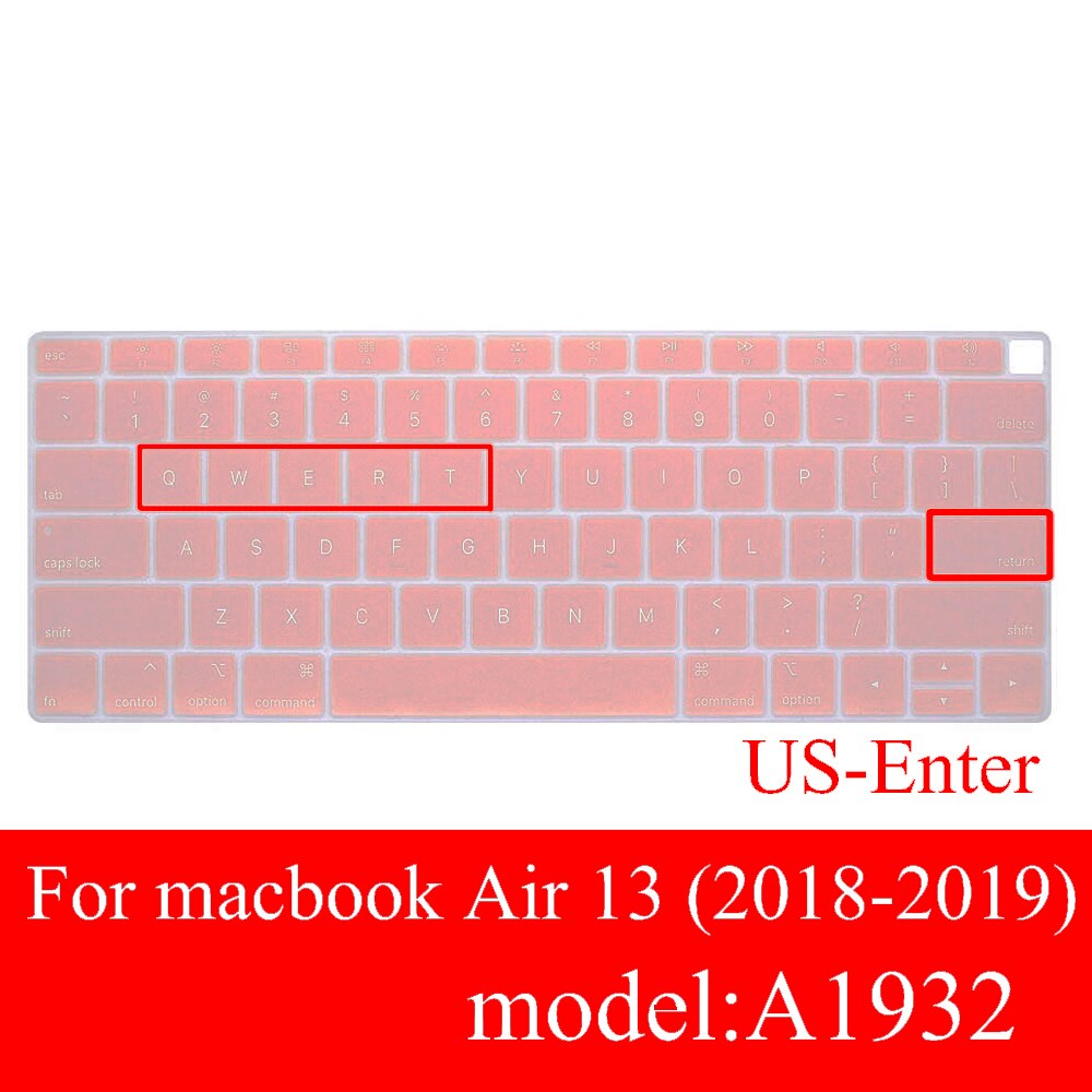 Nowy 13 Air A1932 klawiatura do laptopa folia ochronna wodoodporna do Macbook air 13.3 cala obudowy pokrywa klawiatury laptopa edycja amerykańska: rose gold