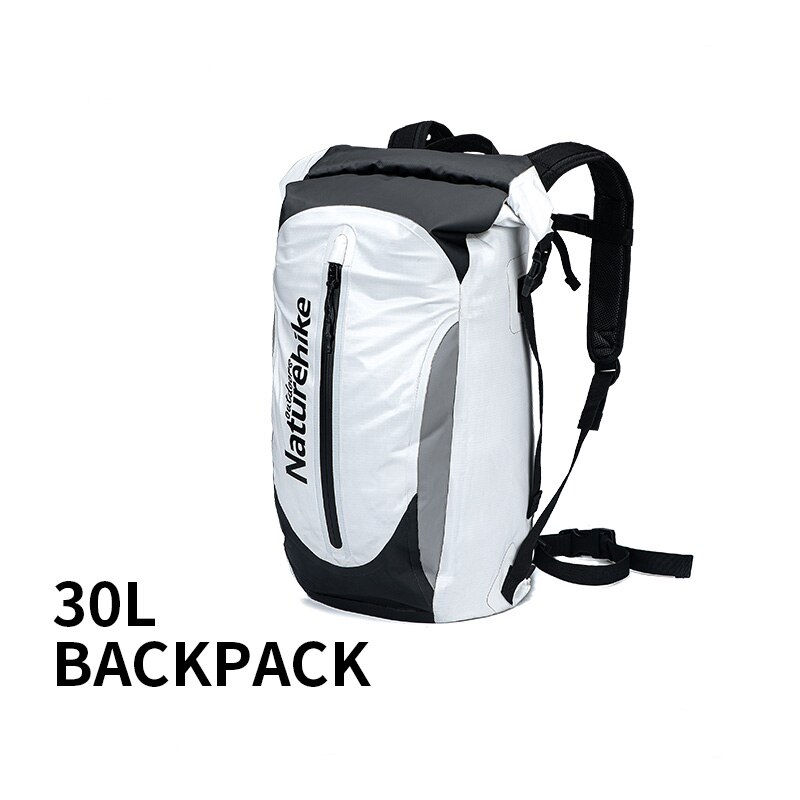 Naturehike 30L Waterproof Bag Ultralight Shoulder Carrying Packs Dry Backpack Outdoor Leisure Bag For Drifting Surfing Swimming: 30L White