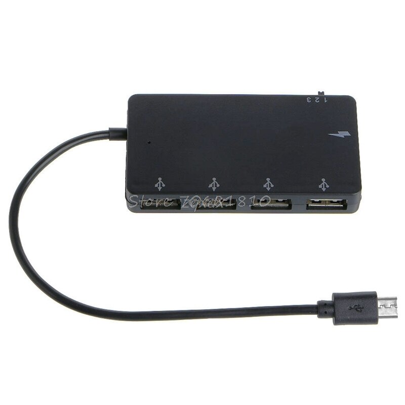 Micro USB OTG 4 puertos Hub de carga de adaptador de Cable para Samsung Galaxy teléfono Z17 de la nave de la gota