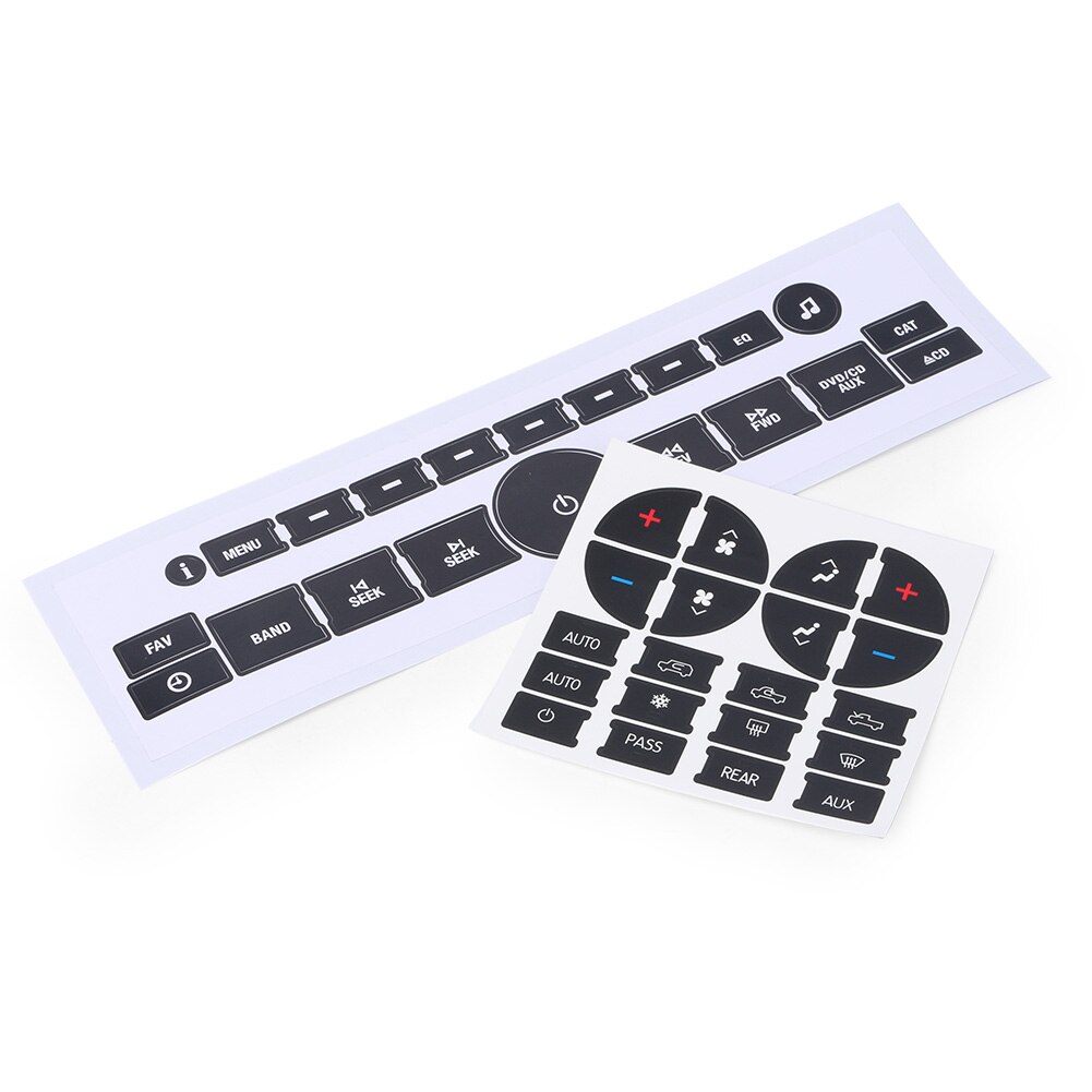 Car Sticker Radio A/C Climate Control Button Repair Decals For GMC Chevrolet Sierra Silverado Escalade Encalve Tahoe Traverse