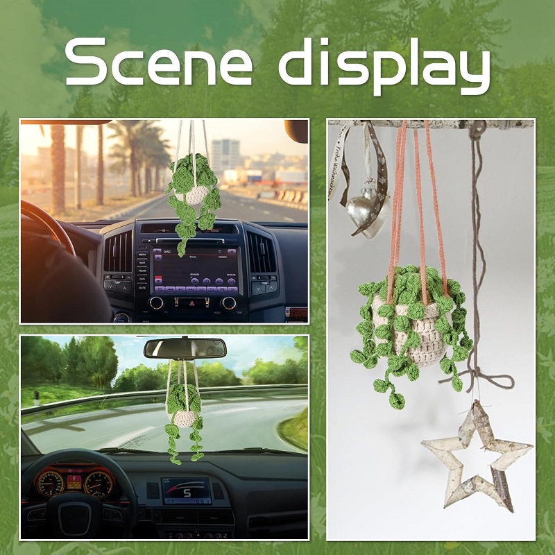 Buddur pendurado vasos de plantas crochê tricô kit com fio de algodão instruções para iniciante diy material não-acabado