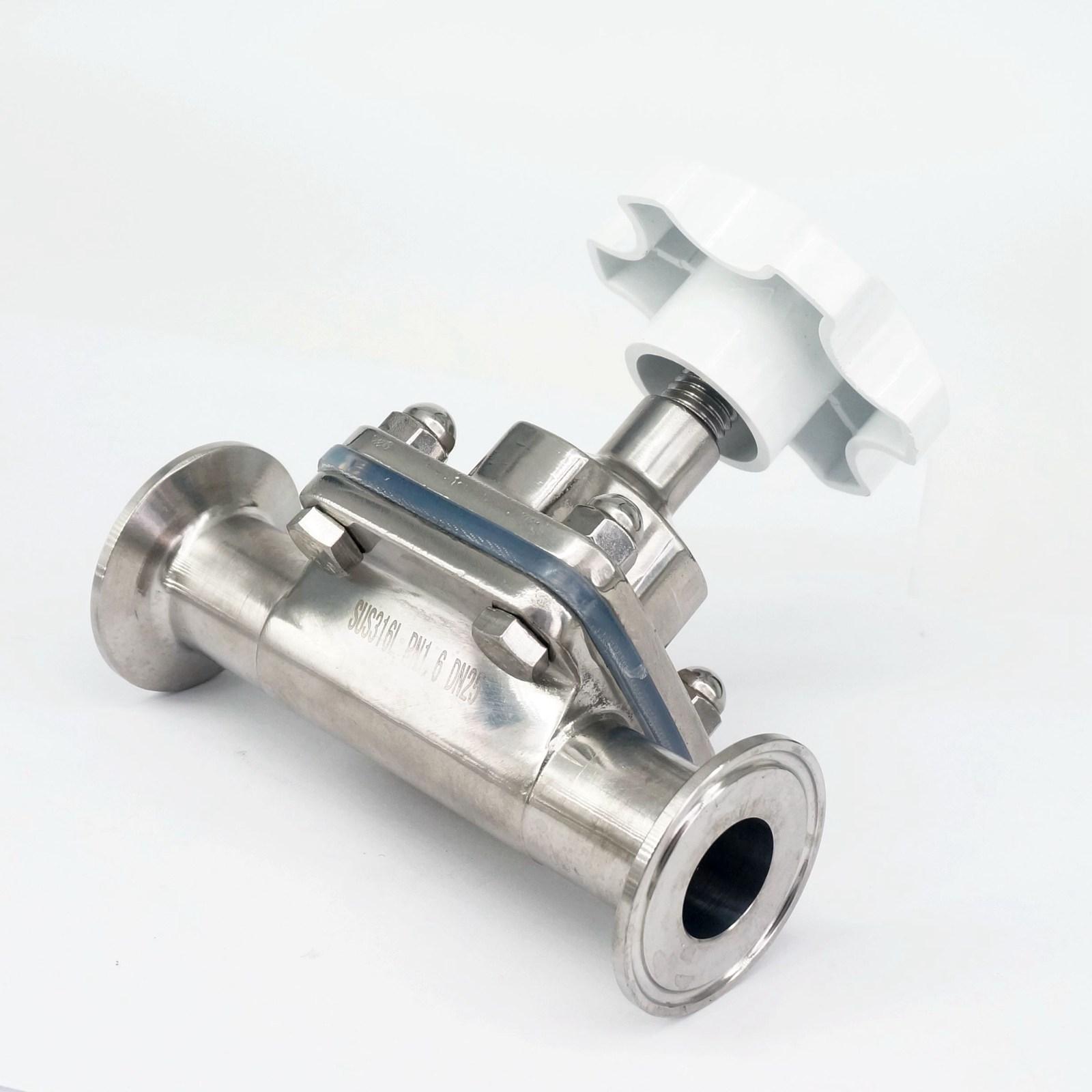 Vanne sanitaire en acier inoxydable 316 | 1 "25mm 1.5 en acier inoxydable," triple pince à diaphragme brassage bière produit laitier