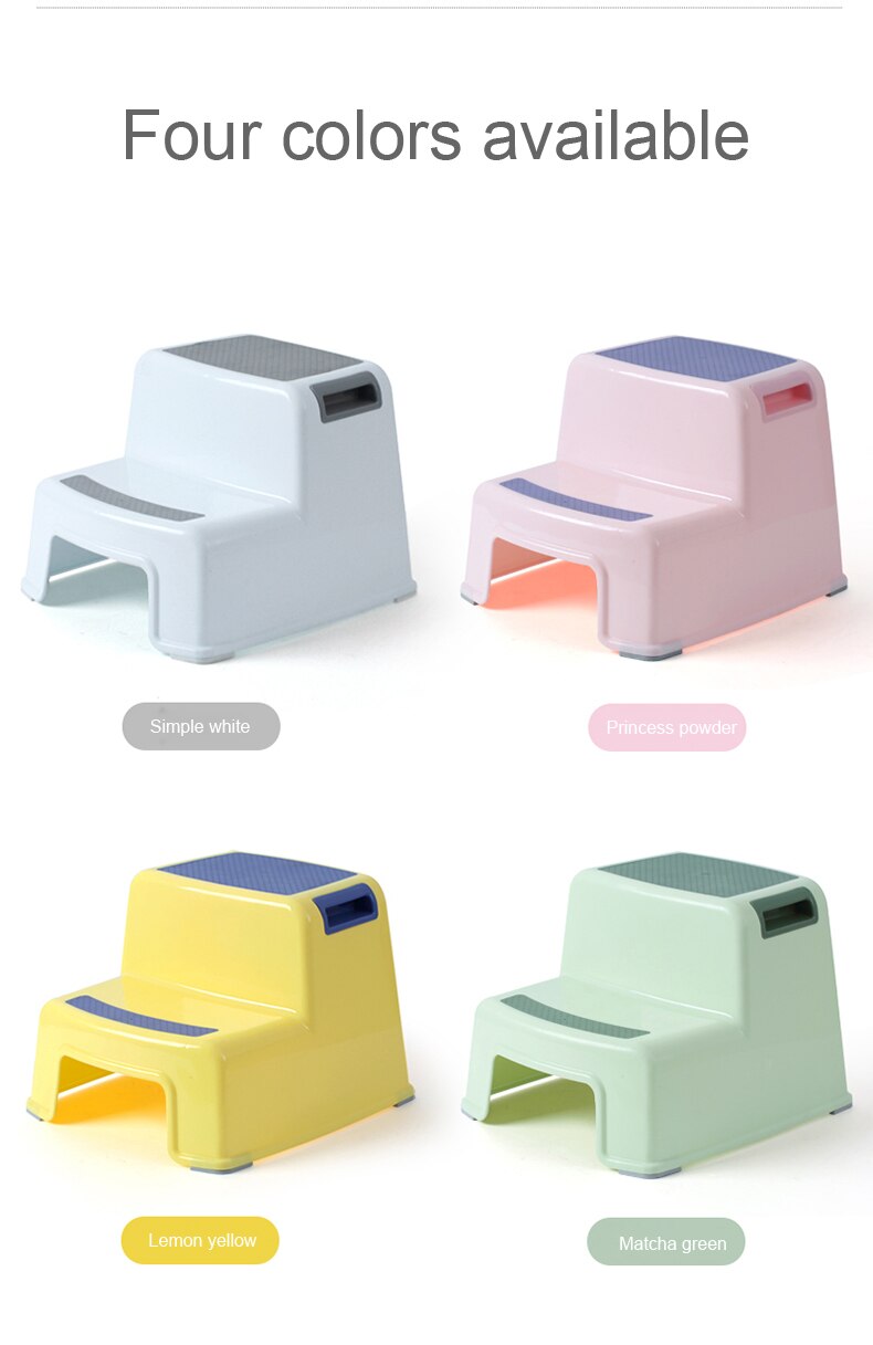 2 Step Stool for Kids Toddler Stool for Toilet Potty Training | Slip Resistant Soft Grip for Safety As Bathroom Potty Stool