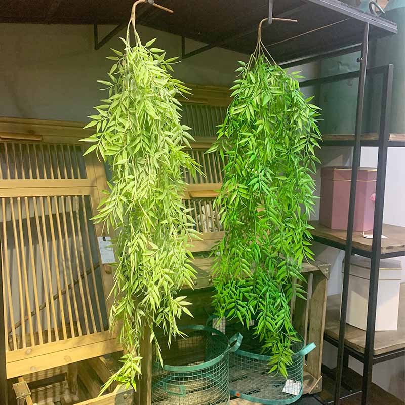 1m bamboo-leaf rattan artificial flower imitation plant party decoration plastic grass Christmas decoration leaves