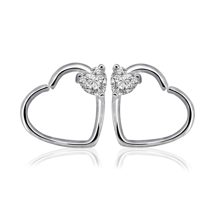 Punk Body Piercing Nose Cartilage Heart Right Closure Daith Cartil Tragus Hinged Segment Ring Body Jewelry Earrings 5 Style: SKU-CY1790