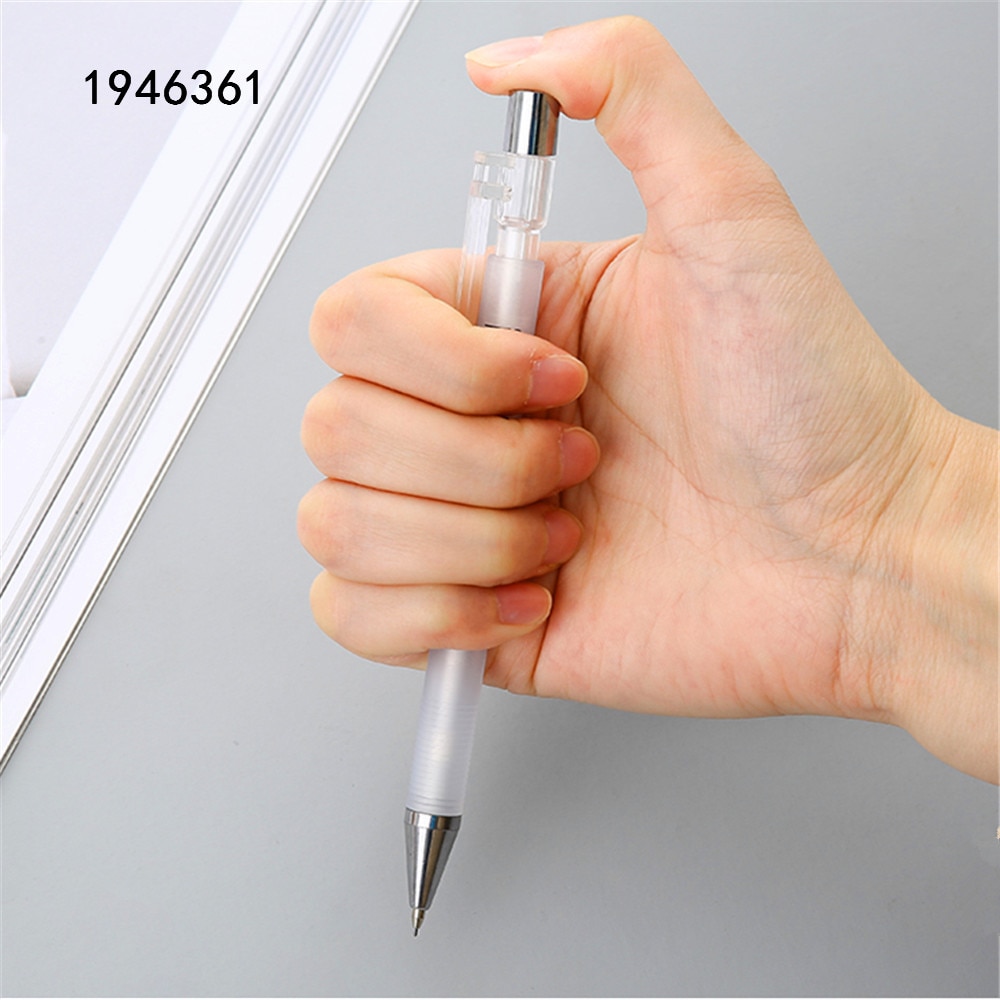 Crayon mécanique automatique blanc 482, Transparent, 0.5mm, stylo à dessin, fournitures scolaires et de bureau