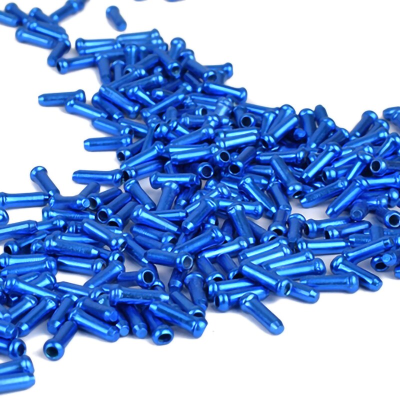 50Pcs Fiets Cable End Caps Draad End Core Caps Bike Brake Shifter Inner Cable Tips Crimps Mtb Racefiets fiets Accessoires: Blue - 50PCS