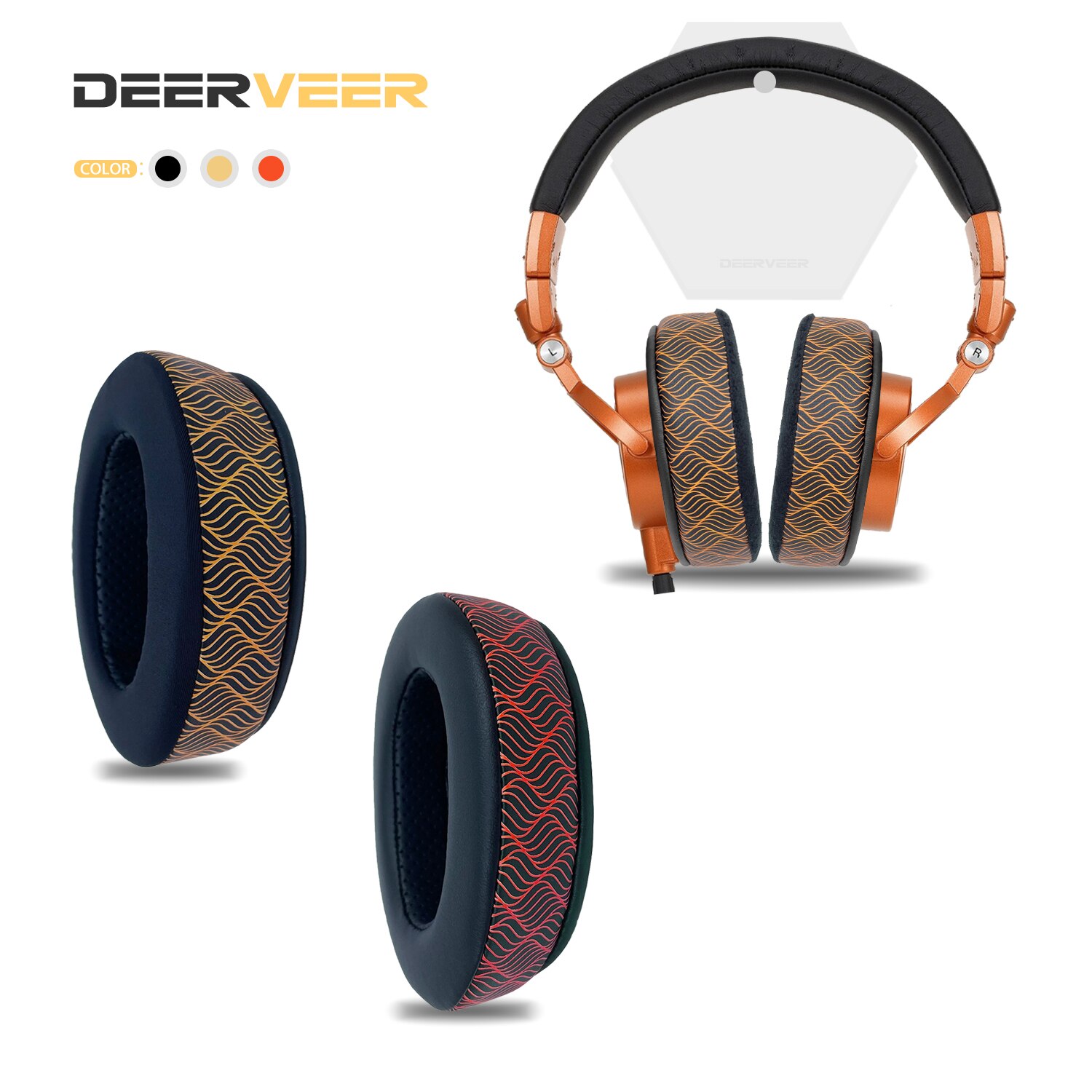 DEERVEER Almohadillas de repuesto para auriculares Audio Technica ATH-M50x, ATH-M50xBT, ATH-M40x, ATH-M30x, ATH-M20x, ATH-M70x, ATH-MSR7