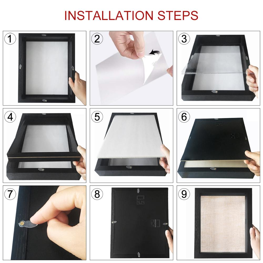 Wood Picture Frames Wall Photo Frame Family Picture Wall Decoration Display Living Room Hallway Bedroom