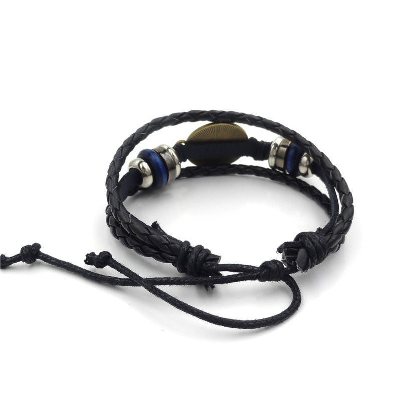 Regalo di gioielli con bracciale intrecciato retrò in vetro con cupola di vigile del fuoco di salvataggio