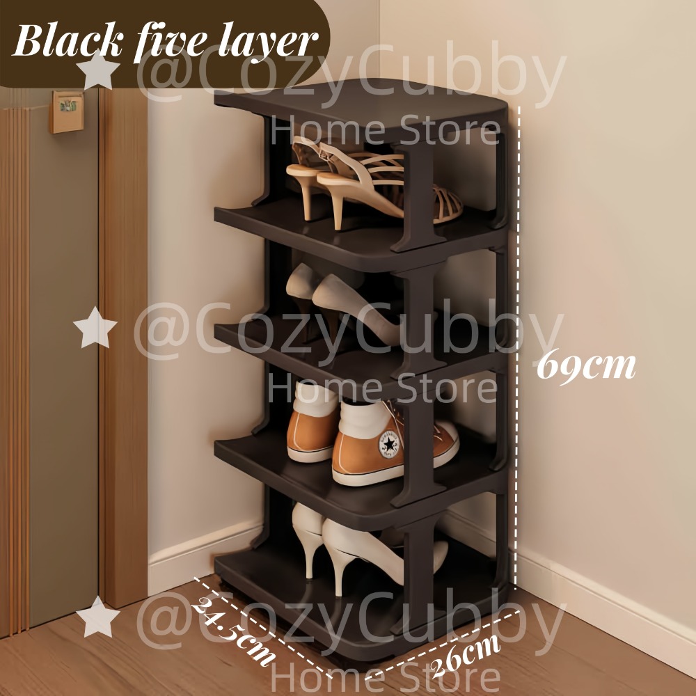 Estante de almacenamiento de zapatos, puerta de esquina de pared de 9 niveles, armario organizador de zapatos DIY estrecho apilable que ahorra espacio para dormitorio doméstico: plum