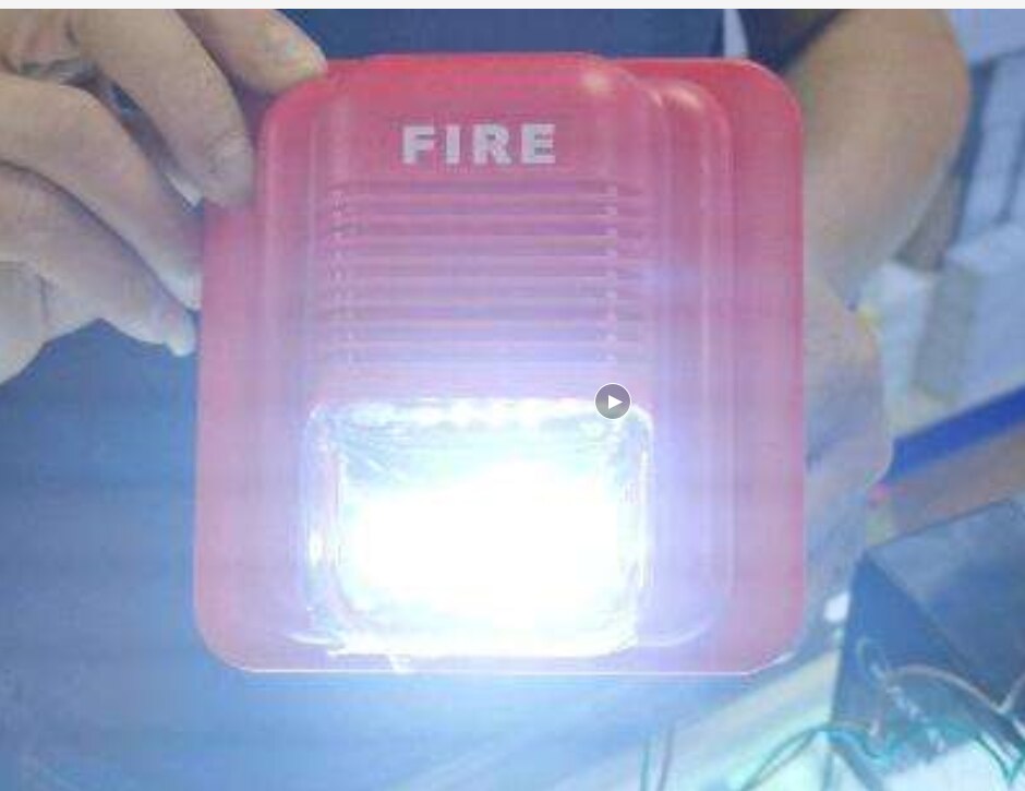 0.5S Fast Flash LED Light 24V Emgergency Alarm Wired Siren White LED Fire Sound Light Siren Ambulance Alarm Speaker Security EAS