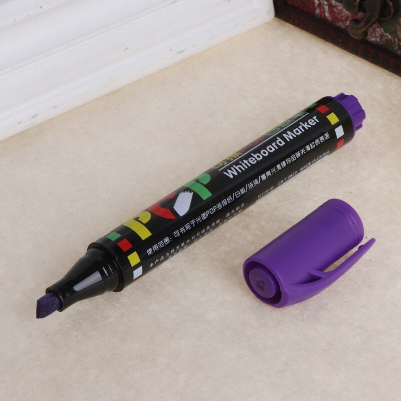 12 marcador de pizarra de Color borrable, para poner papel de cristal en borrado en seco, pluma para escribir de 5mm