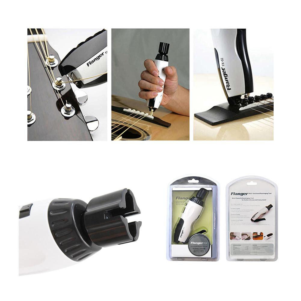 Flanger Gitaar Multifunctionele Gemotoriseerde String Winder Oplaadbare Snaren Cutter Brug Pentrekker Gitaar Accessoires