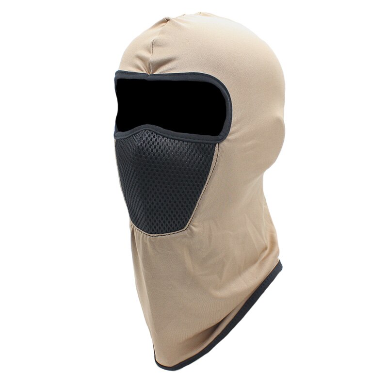 Cagoule moto masque complet plus coupe-vent respirant cyclisme Ski bouclier Anti-UV hommes soleil chapeaux: Kaki