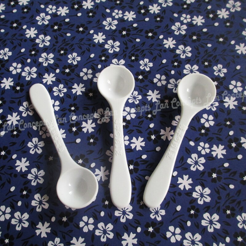 1 Gram Plastic Maatlepel 1G Hdpe Lepel Voor Medische Melkpoeder Vloeibare-Wit 200 Stks/partij