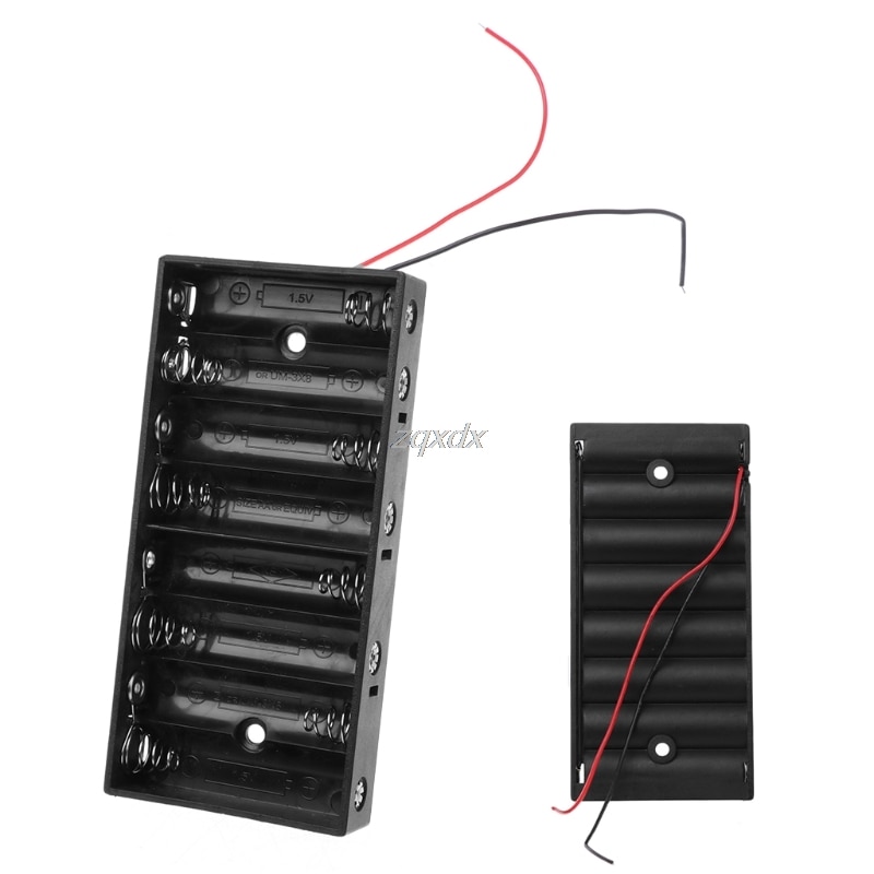 Plastic 8X1.5V Aa 2A Cell Batterij Houder Opbergdoos Standaard 12V Case