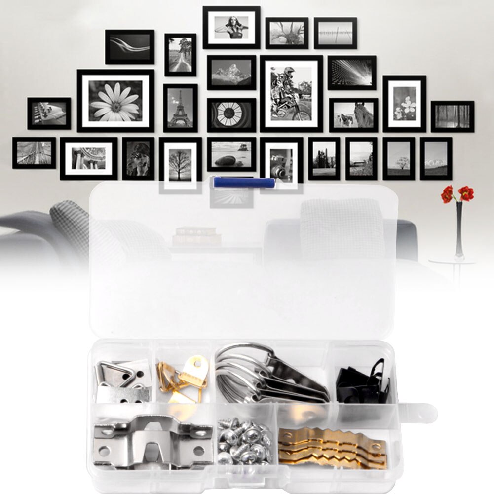 Hanging No Trace Picture Hangers Set Wall Photo Frame Hook Home Decoration Accessories Office Hardware For Canvas Metal
