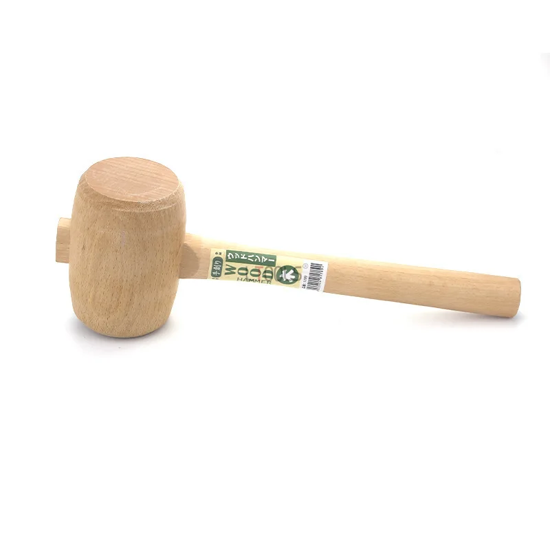 Mazo de madera de estilo japonés hecho a mano, martillo de madera maciza de haya, mazo de madera tallada de carpintero, herramientas manuales de carpintero llamativas
