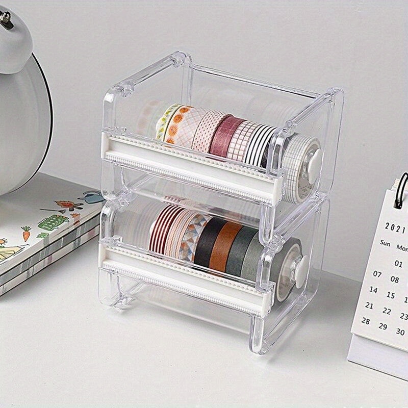 Washi Tape Cutter Set Tape Tool Transparent Tape Holder Tape Dispenser School Supplies Office Stationery for Student