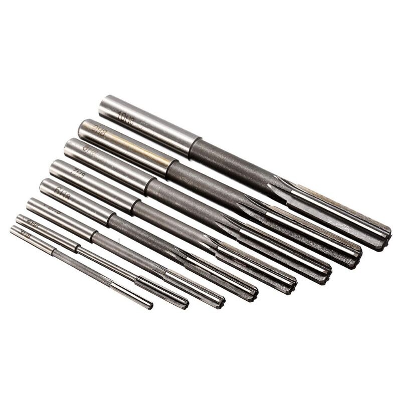 8 stücke HSS H8 Gerade Schaft Spannen Maschine Reibahle Fräsen Cutter Tool Set 3/4/5/6 /7/8/9/10mm