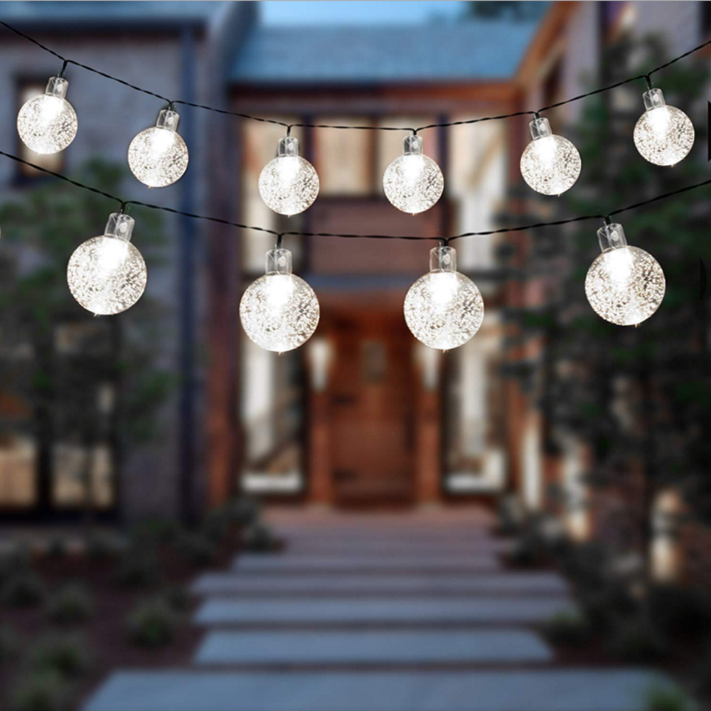 1,5 M 7 M 11 M Kristall Ball String Licht Flash Indoor Lampe 10/40/60 LED Lichterkette Batterie/USB Für Weihnachten Party Dekoration