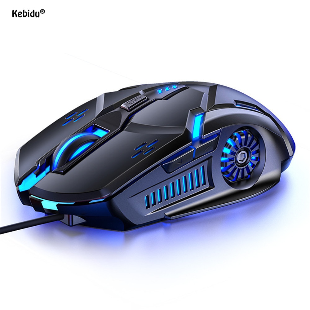 Rato do jogo com fio mudo mouse gamer ratos 6 botão luminoso usb computador mouse para computador portátil