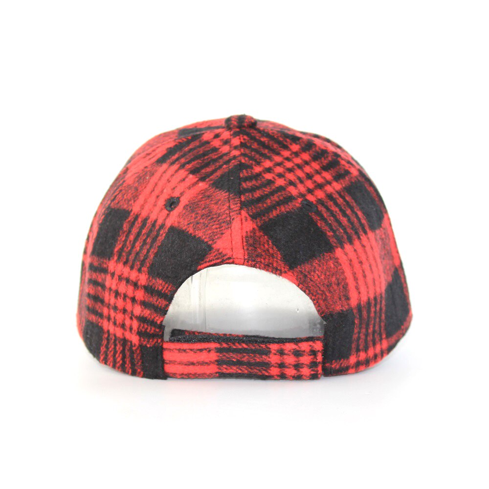 Checkered Pattern Baseball Cap Unisex Winter Thicken Color Cap Casual Wild Adjustable Trucker Hat