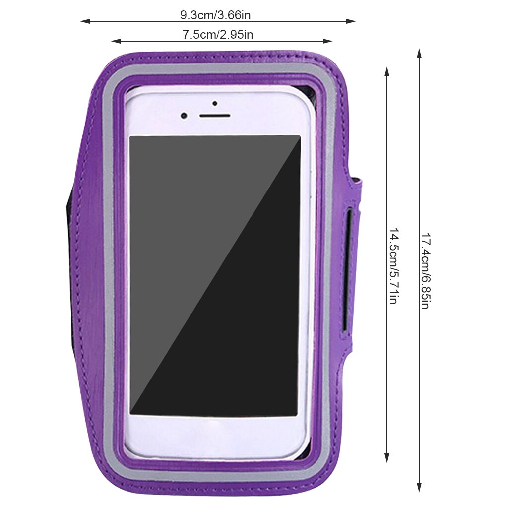 Sport Armband Fall 6,3 inch Telefon Halter Für Frauen Mann auf Hand Smartphone Handtaschen sling Lauf Gym Arm Band Fitness: Purple