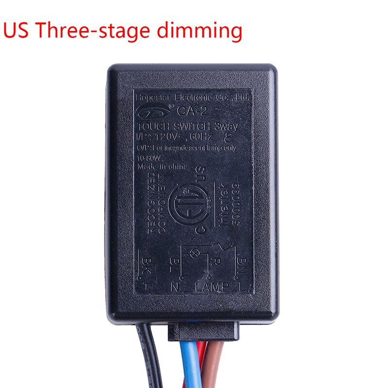 LD-600S Build-in 3 Way Finger Touch Dimmer ON/OFF Switch US EU 220V-240V 20W-150W: US2