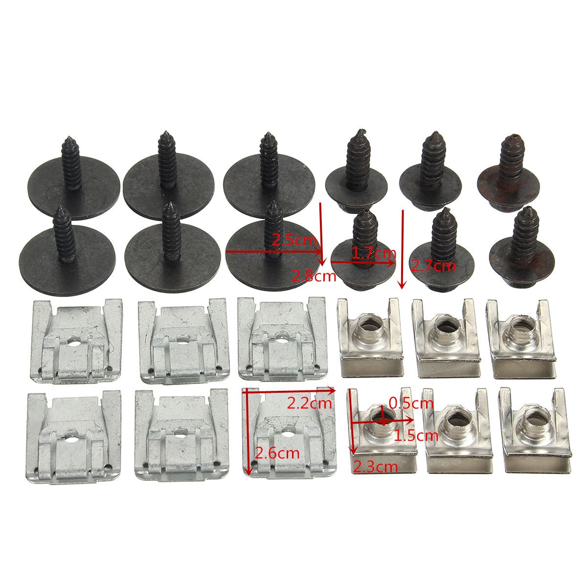 24pcs/Set Car Engine Undertray Clips Screws Under Cover Splashguard For Mercedes E Class W211