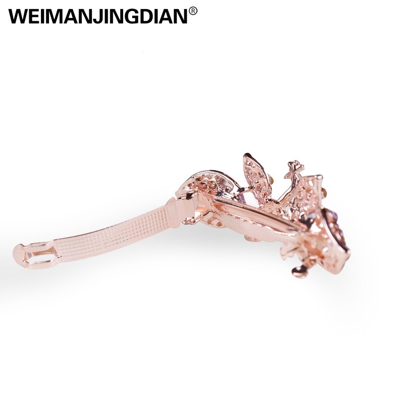 Weimanjingdian arco/doces cristal strass grampos de cabelo, grampos de noiva, joias de cabelo