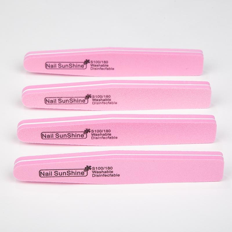 Nailco nail buff art rosa svamp neglefil ongles materiel professio slitesterk tosidig gummifriksjon negle reparasjonsverktøy