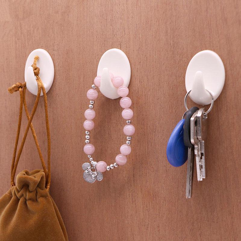 1/5 stuks Zelfklevende Kleding Haak Muur Deur Houder Badkamer Handdoek Hanger Bad Muur Hanger Voor Keuken Badkamer Prijs