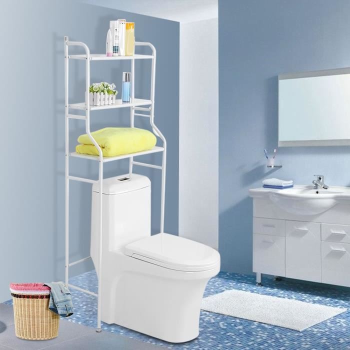 Thicken Stainless Steel Rack Toilet Cabinet Shelving Kitchen Washing Machine Rack Bathroom Space-saving Shelf Clean Storage Hold