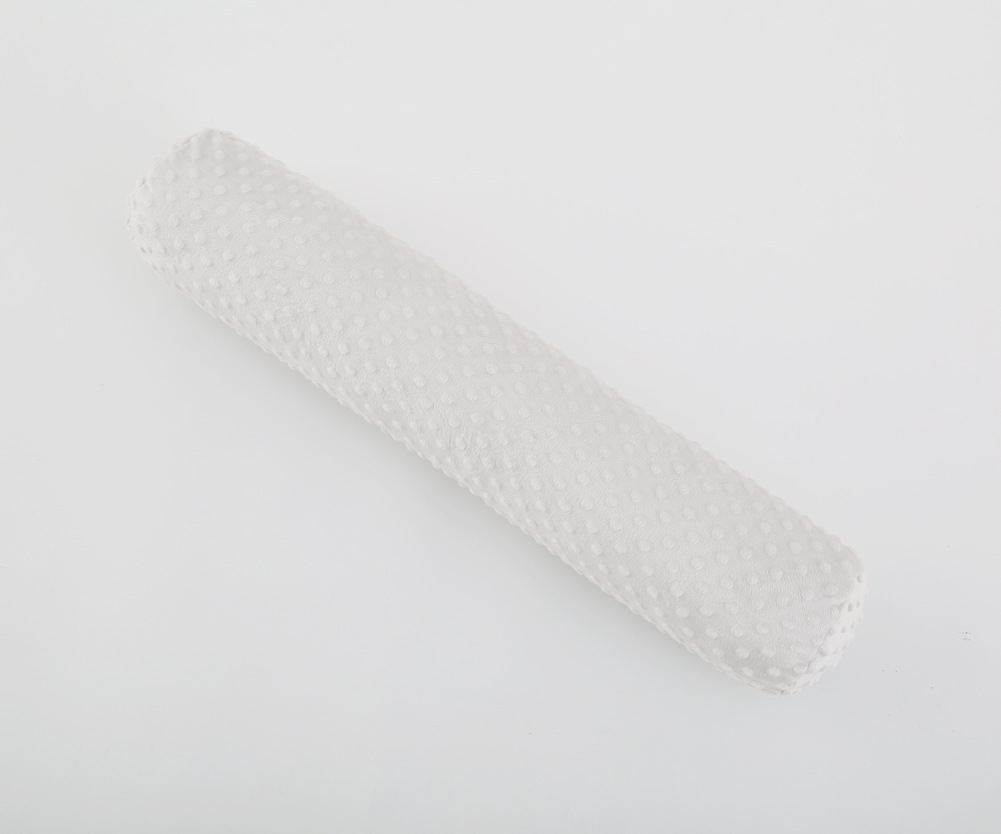 INS-almohada relajante para recién nacido, Cojín cilíndrico de terciopelo, multifuncional, anticolisión, ropa de cama para bebé: Gray