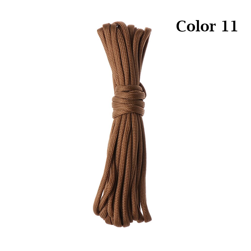 1 pc 5 meter fallskärmssnöre tältrep 7-- trådigt nylon överlevnadssats vandring camping paracord lina utomhusverktyg: Färg 11
