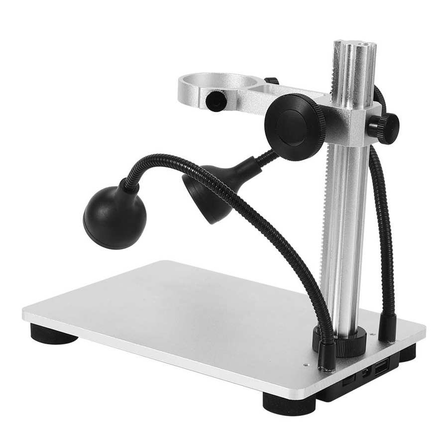 Microscope Bracket Stand with Dual Light Source 6.5x4.7x0.6in Portable