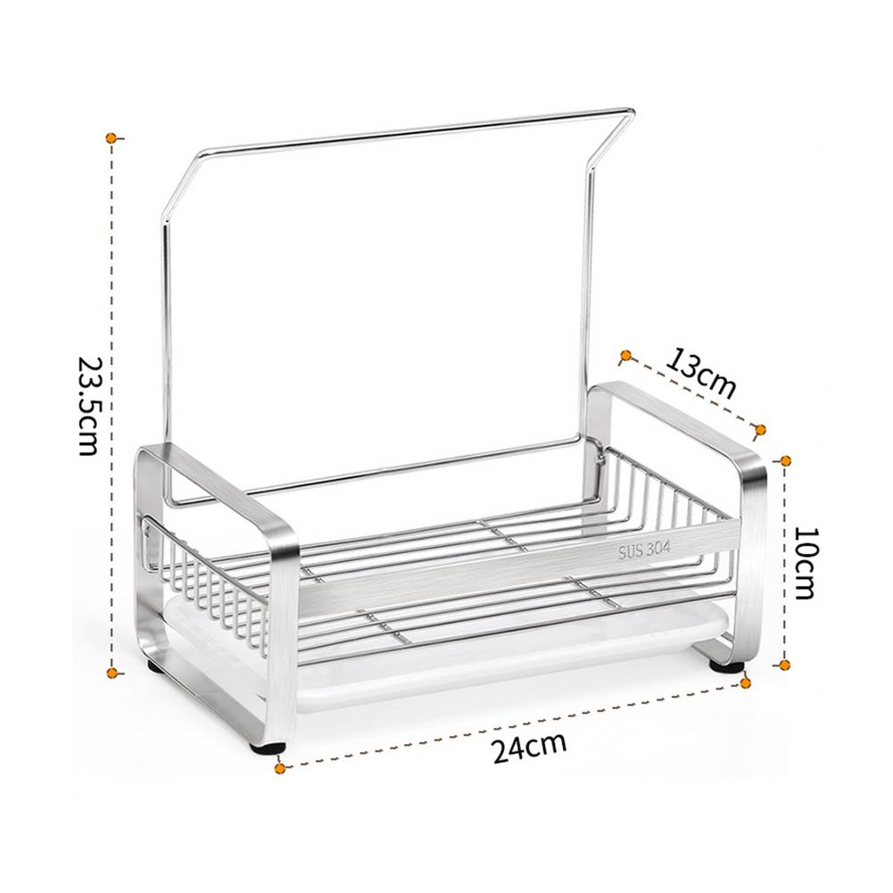 Aanrecht Opbergrek Rvs Non-Ponsen Duurzaam Praktische Organizer Houder Beugel Keuken Accessoires