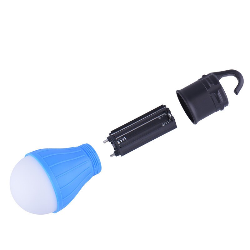 Mini Portable Lantern Tent Light LED Bulb Emergency Lamp Waterproof Hanging Hook Flashlight For Camping 4 Colors Use 3*AAA