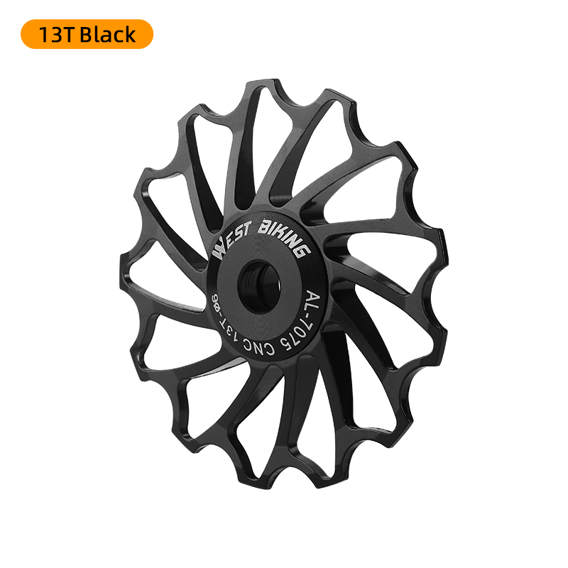 Westen Radfahren Fahrrad Hinterrad Führungs Rad MTB Rennrad Umwerfer CNC Riemens cheibe 11t 13t Keramik Lagerbier leichtes Fahrrad getriebe: Licht Grau