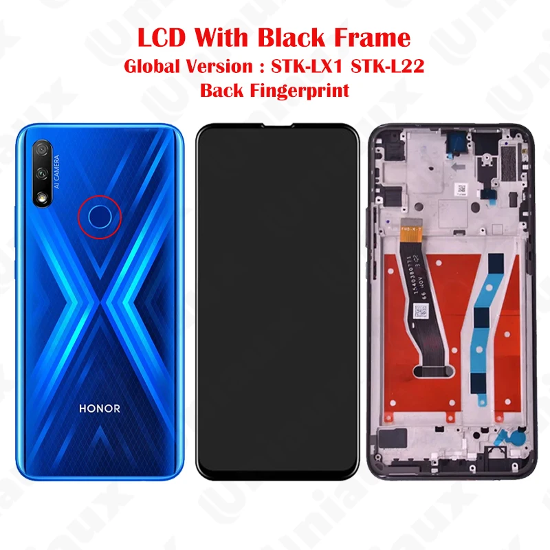 6.59 tuuman huawei honor 9x pro lcd-näyttö kosketusnäyttö digitizer kokoonpano varaosat honor 9x näyttö: Khaki