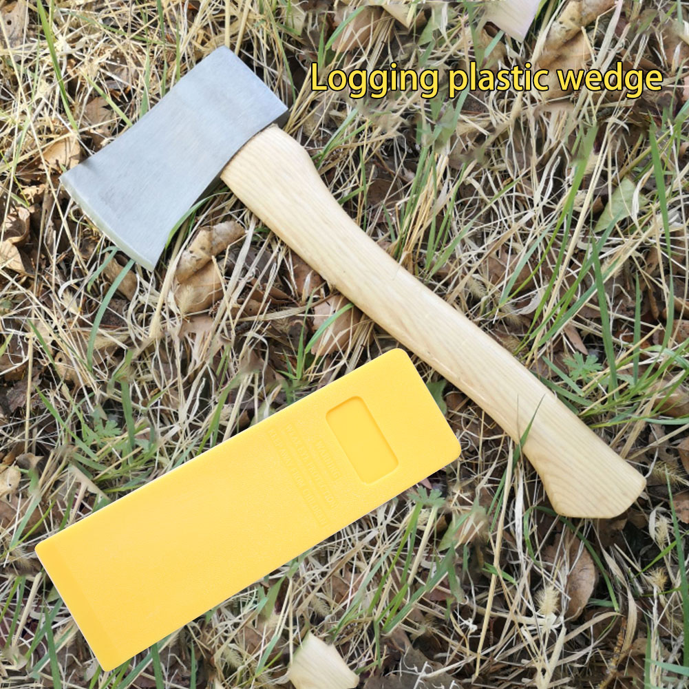 Woodcutting Tool for Logging Cleaving Felled Chainsaw Yellow Cutting Spiked Wedge Woodcutting Tool for Log