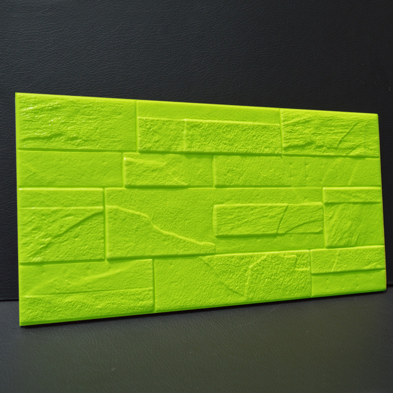 3D Wall Stickers Self-Adhesive Wallpaper Wall Decals Wallpaper Waterproof Sticker Papel De Parede Home Decor Papel De Parede 3D: Green