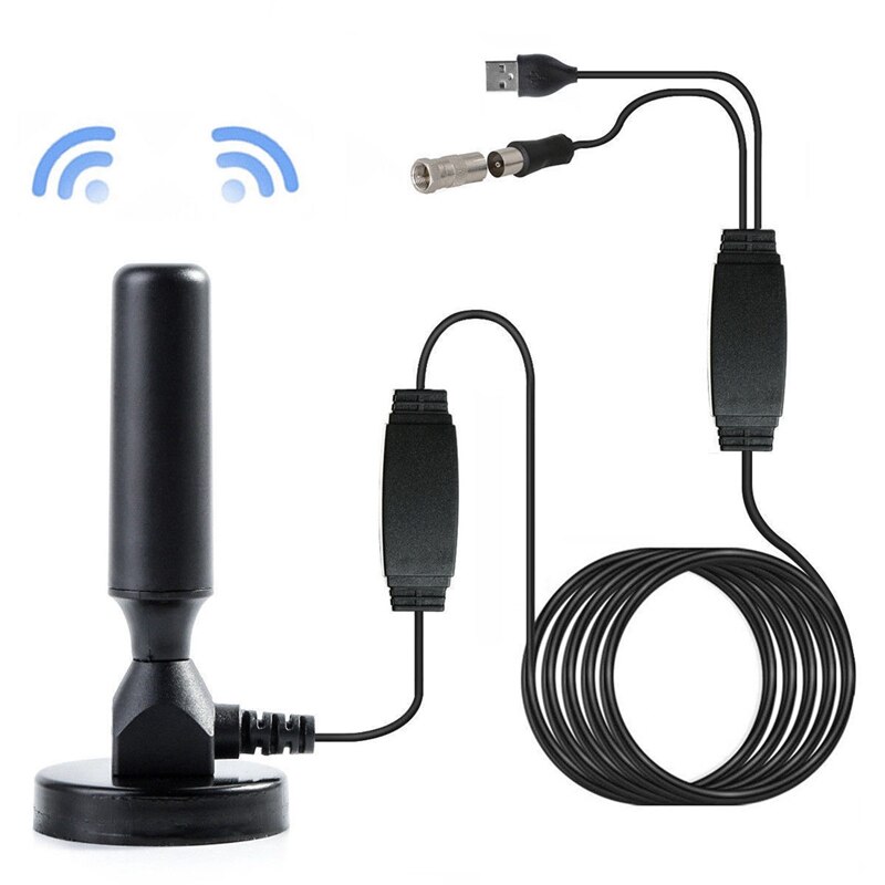 Antenna Tv Digital Hd 200 Mile Range Skywire Tv Indoor 1080P 4K 16Ft Coax Cable
