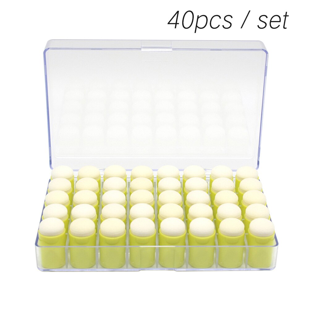 40pcs School Painting Craft Set DIY Paint Drawing Sponge Foam Finger Chalk Ink Applying Chalk Inking Staining Sponge Art Tools: 04