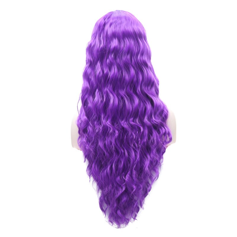 Perruque Lace Front Wig synthétique violette longue-JOY & BEAUTY | Perruque Lace Wig ondulée en Fiber de haute température, perruques pour femmes
