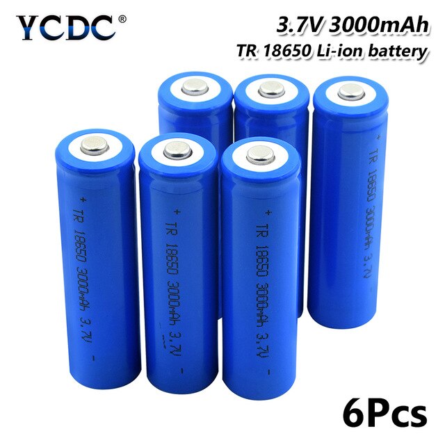 1/2/4/6/8/10Pcs BLUE Pointed 18650 Battery 3.7V 30... – Grandado